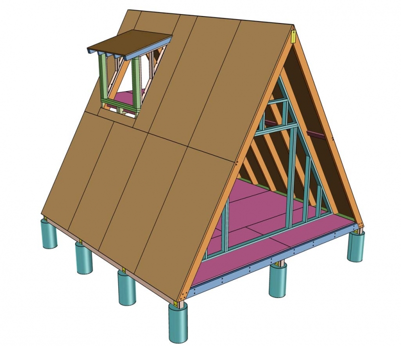 Cabane tip A frame 